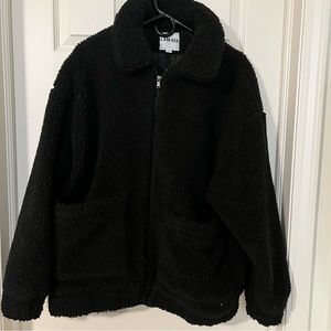 I am Gia teddy coat black small